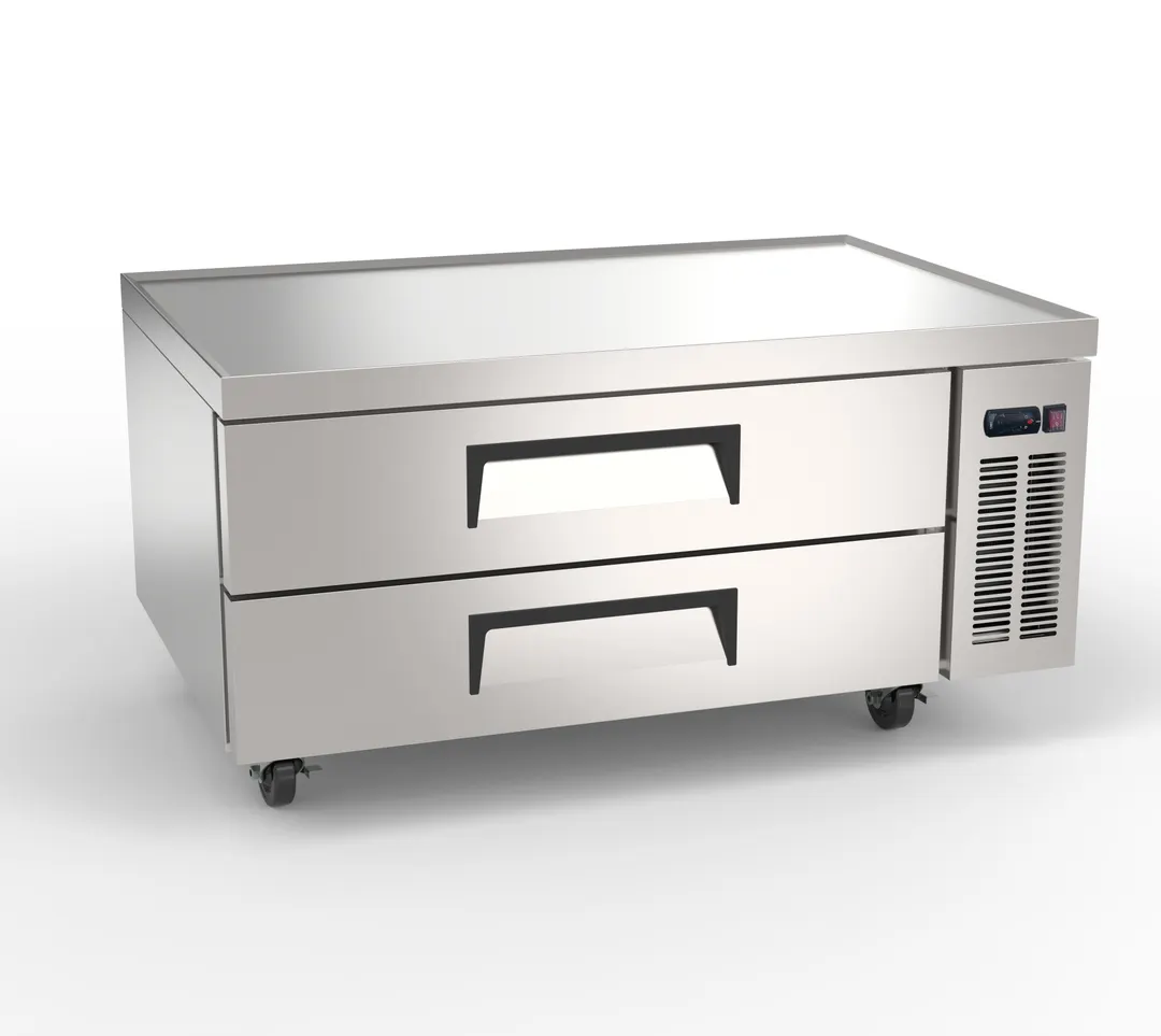 Hubert 105928 48" 2 Drawers Refrigerated Chef Base, Marine Edge, 9.6 cu. ft., Temp Control