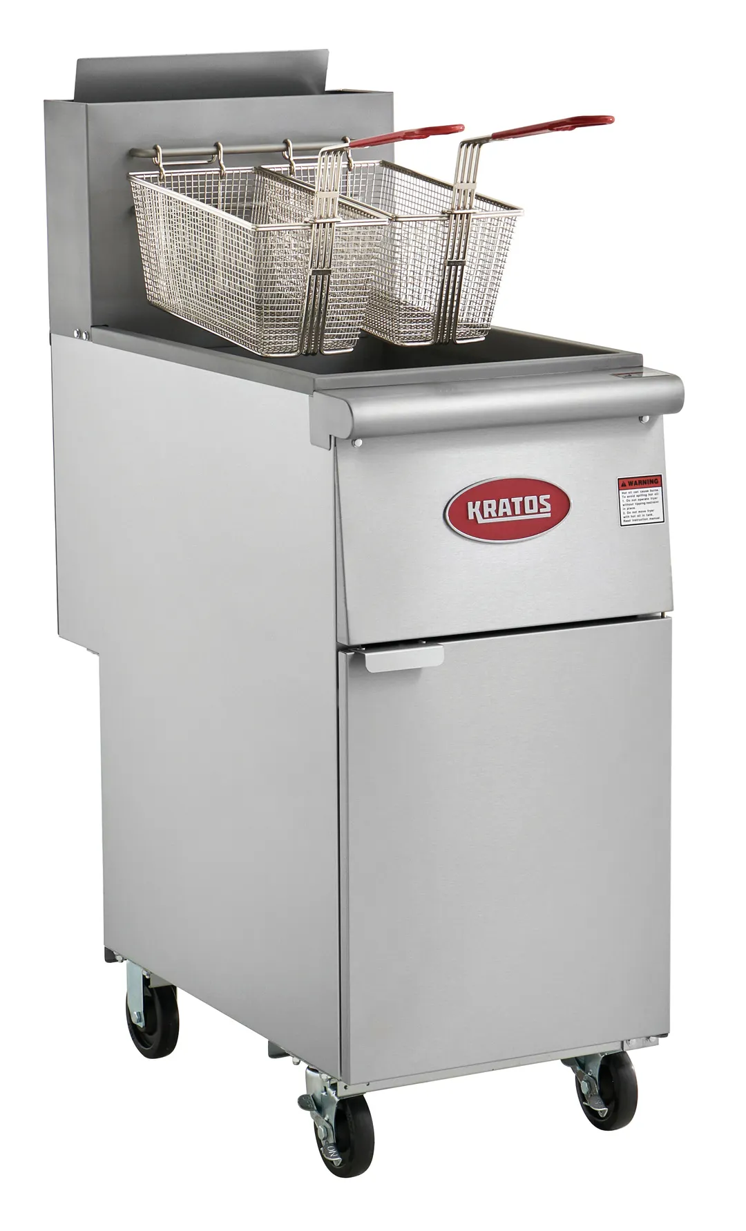 Hubert 114167 15" Floor Model Gas Deep Fryer, Full Pot, Natural Gas, 50 Ibs, 120.000 BTU