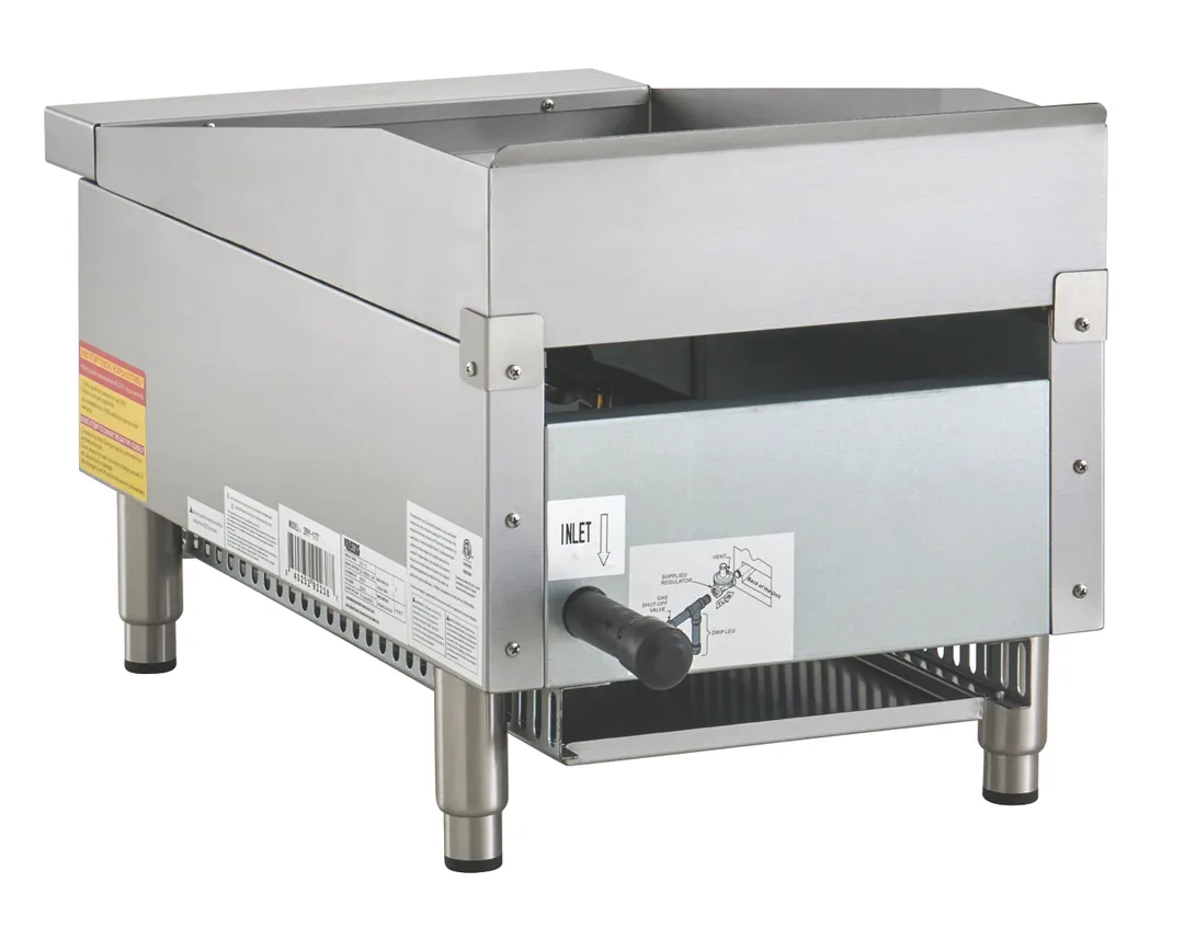 Hubert 167201 15" Countertop Gas Griddle with Thermostatic Controls