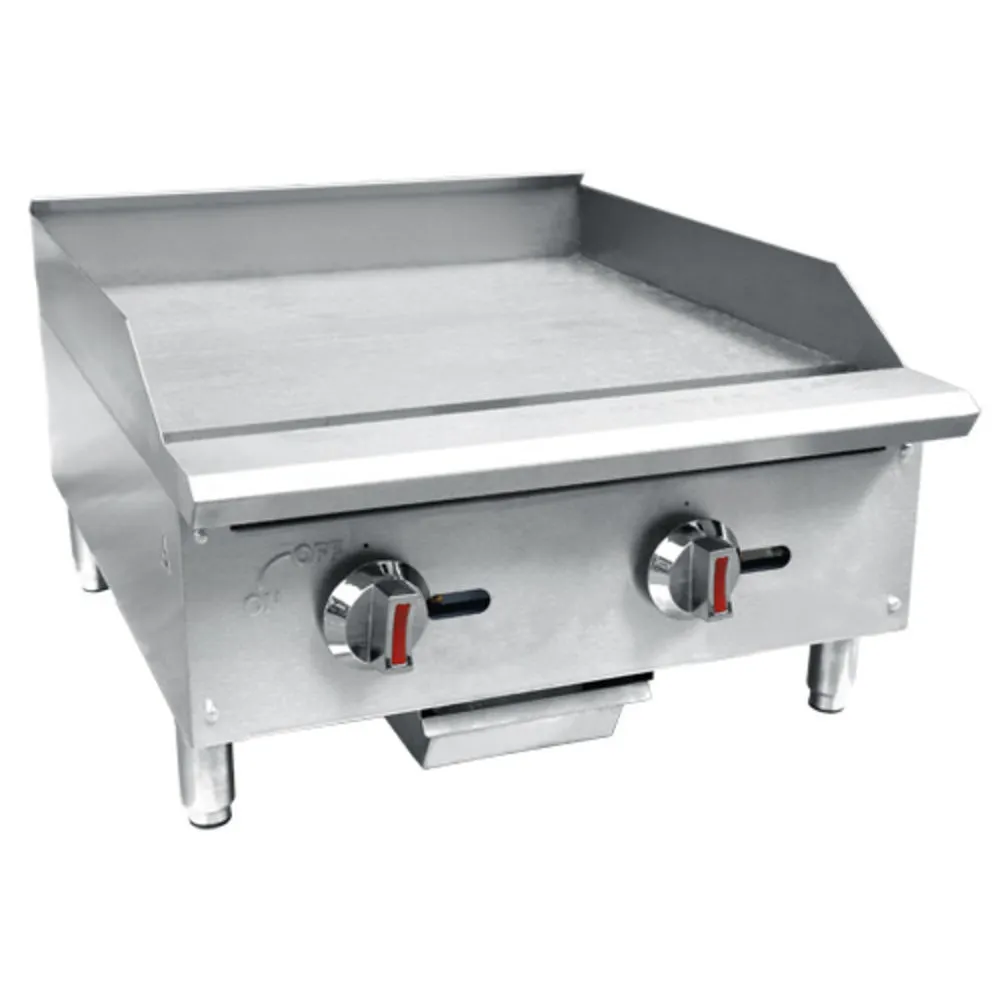 Hubert 29Y-004 24" Countertop Gas Griddle with Manual Controls
