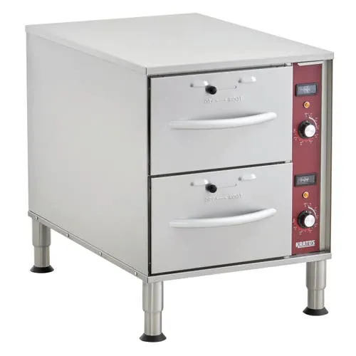 Hubert 95678 Kratos Drawer Warmer, Double Drawer, Free Standing, Narrow