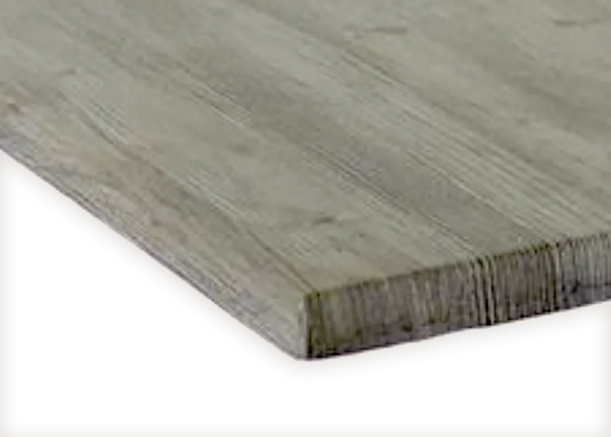 JustChair TTWRZ-3636-PONDGREY Werzalit Composite Outdoor Table Top, 36x36, Ponderosa Grey, 1.5" Drop Edge