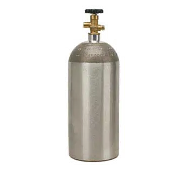Micro Matic 430A-10E - 10 Lb Aluminum CO2 Cylinder, Empty, Keg Cooler Part, Metal Construction