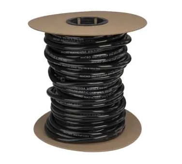 Micro Matic 548B1200 1/4" I.D. Black Vinyl Hose - 100' Spool