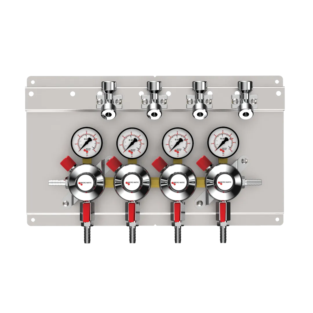 Micro Matic 8241-PP Secondary Regulator Panel - 4 Product - 4 Pressure