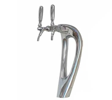Micro Matic 9502-C Mystique Draft Beer Tower 7-1/4" W X 17" H Glycol-Cooled Faucets Chrome 1-3 Tap