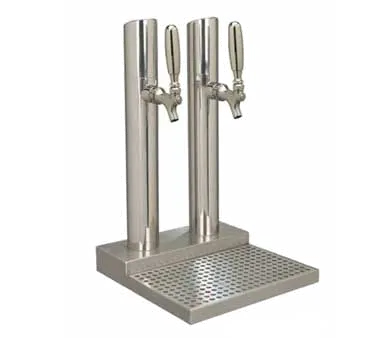 Micro Matic BS-SKY-2PSSKR-LR Beer Station, 12" x 19" Countertop, Glycol‑Cooled, 2 2½" Columns