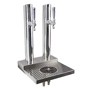 Micro Matic BS-SKY-2PSSKR Beer Station, 12" x 19" Countertop, Glycol, Two 2‑1/2" 304 Columns, Finish