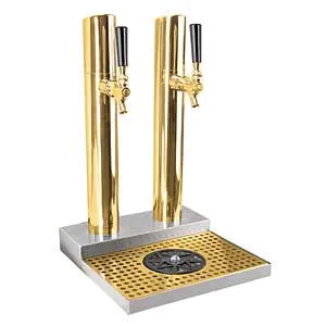 Micro Matic BS-SKY-2PVDKR Beer Station, Glycol‑Cooled, 2 Columns, Brass Finish, 1 Faucet, Drip Pan