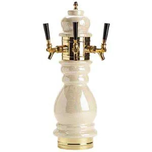 Micro Matic CT100-3 Tap Tower, Black Forest 7-3/8" x 24-3/8" Column, 3 Brass-Body Faucets, 6" Base