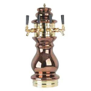Micro Matic CT400-4 Beer Tower, Countertop, 9" Dia x 24-7/8" H, Ceramic, 4 Brass‑Body Faucets