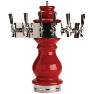 Micro Matic CT400E-6KR Tap Tower, Countertop 9" x 24-7/8" H, Glycol‑Cooled, 6 Faucets, 15" Clearance
