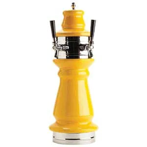 Micro Matic CT500-2 Draft Beer Tower, 7-1/2" x 25" H, Air‑Cooled Ceramic, Brass Faucets, 1‑3 Tap
