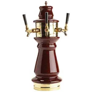 Micro Matic CT500-3 Vienna Draft Beer Tower, Countertop, 7-1/2" x 25" 3 Brass Taps, 15-1/8" Clearance