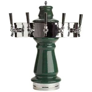 Micro Matic CT500E-5 Vienna Draft Beer Tower, 7½" Dia x 25" H, Air‑Cooled, Ceramic, 5‑Tap Brass