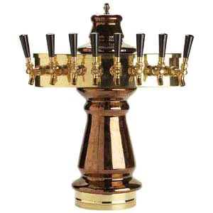 Micro Matic CT500E-8KR Countertop Draft Beer Tower, 7½" x 25" Glycol‑Cooled, 8 Faucets