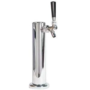 Micro Matic D4740 Draft Beer Tower, Countertop, 2-1/2" Dia x 12" H, Steel, 1-Tap Faucet with Hose