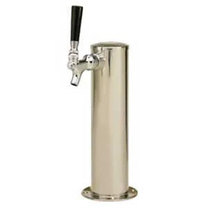 Micro Matic D4743TKR Draft Beer Tower, CT, 3"x12-1/4" H, 4-1/2" Base, Glycol-Cooled, 1 Tap, NSF