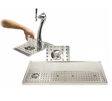 Micro Matic DP-1611 Platform Drip Tray with Glass Rinser, Surface Mount