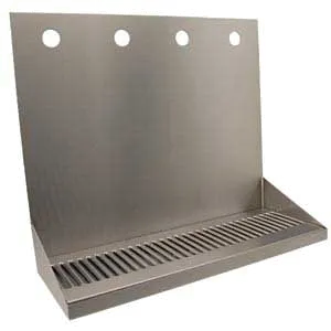Micro Matic DP-322LD-4 Drip Tray Trough, Wall Mount, 16"W X 6-3/8"D X 14"H
