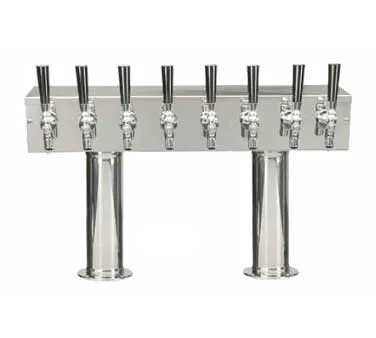 Micro Matic DPT38PSS-PL Tower, 24" Box, 2 3" Columns, 8 Faucets, Air‑Cooled, with 5 ft Brewery Hoses