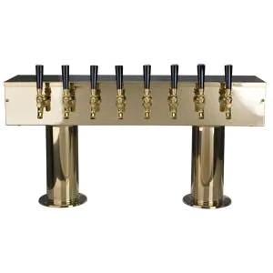 Micro Matic DPT48PVDKR Beer Tower, 30" W X 15-9/16" H, Glycol, PVD, 2‑Col, 8 Faucets, NSF Certified