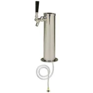 Micro Matic DS-531-211 Beer Tower Countertop, 3" Dia x 12" H, Faucet With Black Handle, Certified