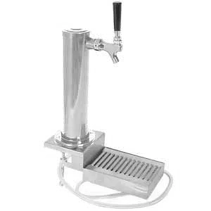 Micro Matic DS531CL Draft Tower - 3" ABS Column, Chrome Faucet, 5"x6" Tray, Countertop Mount, 1-3 Taps