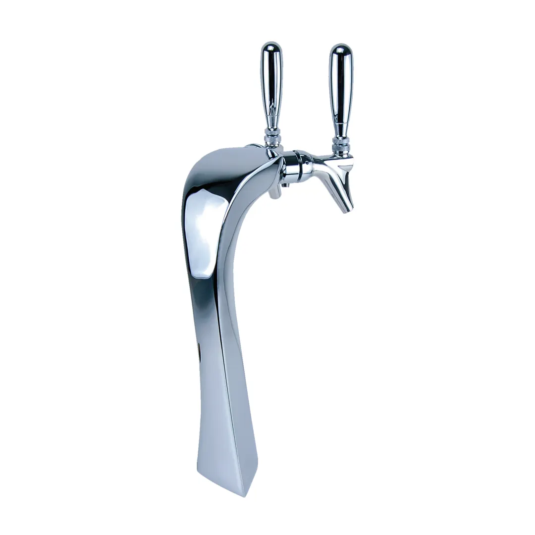 Micro Matic E-G5-2-C-G Draft Tower, 2-Faucet Countertop, Chrome Finish, Glycol-Cooled, NSF, 12" Height