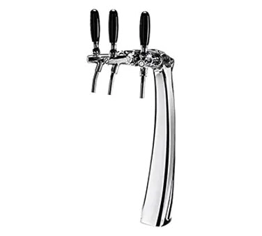 Micro Matic FALCO3-C Beer Tower - Countertop, 8-3/8" x 18-3/4", Glycol-Cooled, 304 Faucets, 3" Base