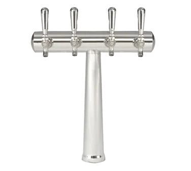 Micro Matic HAVANA4-C 4‑Tap Beer Tower, 16-1/4" W x 17" H, Chrome Finish, Glycol‑Cooled, Faucets