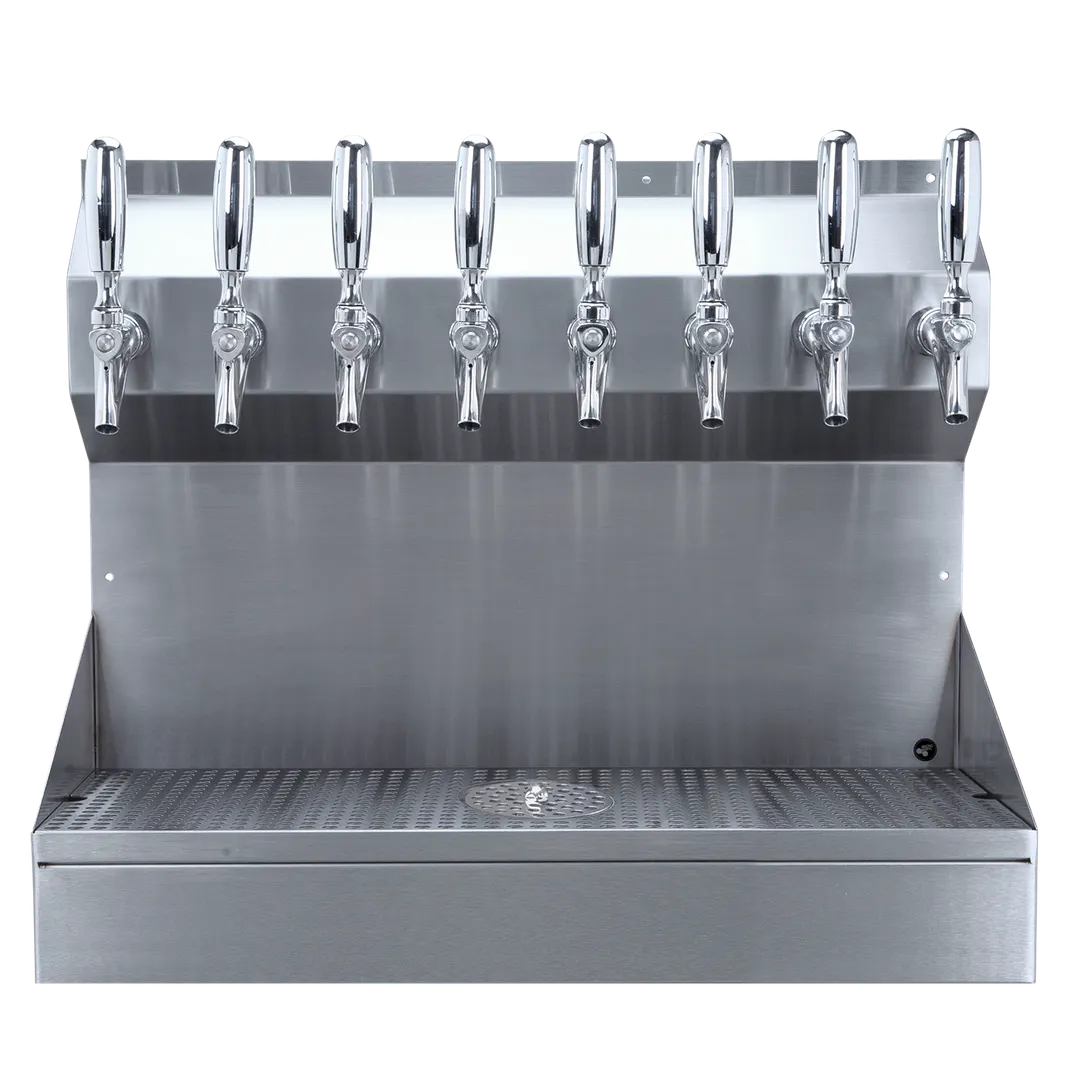 Micro Matic KRONOS-8SSKRGR Draft Tower, 24"x20¼" 8 Taps, 13" Clearance,Drip Tray & Glass Rinser, NSF