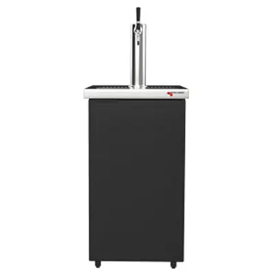 Micro Matic MDD17-E-FD 17.5" Draft Beer Cooler, Black, 1‑2 Kegs, 1 Column, R290 Refrigerant, 115V