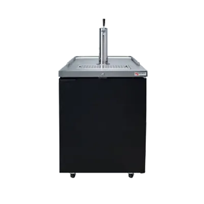 Micro Matic MDD23-E 25" Beer Cooler, 8.4 Cu Ft, Black 3" Tower Faucet, Holds 1‑2 Kegs, R290, 115V
