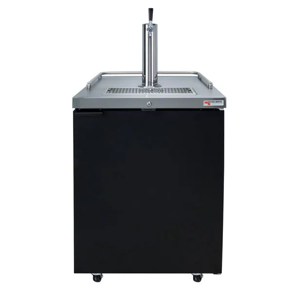 Micro Matic MDD23GR-E 25" Draft Beer Cooler, Black, 8.4 cu ft 1/2‑Barrel (1 Keg), 1 Column, 1 Faucet