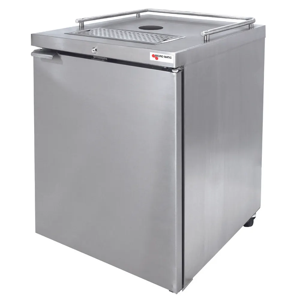 Micro Matic MDD23S-E-LT 25" Draft Beer Cooler, 8.4 Cu Ft SS 1‑2 Kegs (1/2 Barrel) Lock 115V
