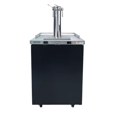 Micro Matic MDD23W-E-A 25" Wine Cooler, 8.4 cu ft, Black Vinyl, Top, Dual Faucet, Display, 1/6 HP