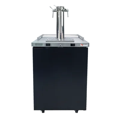 Micro Matic MDD23W-E-B Black 25" Wine Cooler, 8.4 cu ft, Stainless Top, Triple Faucet, R134a
