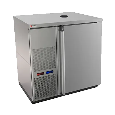 Micro Matic MDD36SW-E 36\" Dual‑Temp Wine Cooler 4x1/6 Barrel Steel Lock Door Display R134a 115V