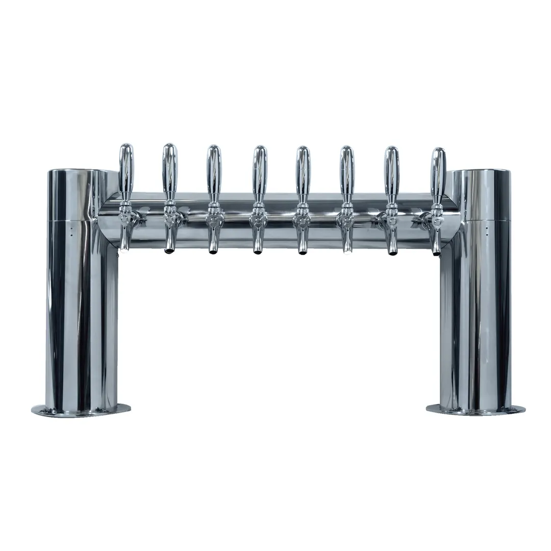 Micro Matic METRO-H-8PSSA Draft Tower, Countertop, 2‑Column Stainless Steel, 8‑Tap Beer, Air‑Cooled