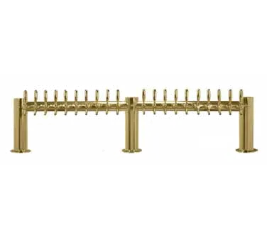 Micro Matic METRO-M-20PVDKR Draft Beer Tower, 72" x 16" Glycol Cooled 3 Brass Columns 20 Faucets NSF