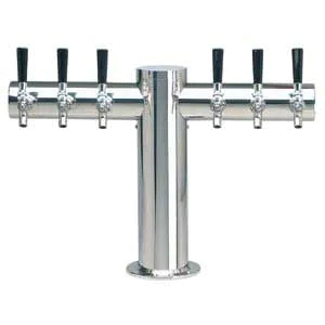 Micro Matic METRO-T-6PSSKR Beer Tower 24" x 16", Glycol Cooled, 6 SS Faucets, Finish, NSF Certified