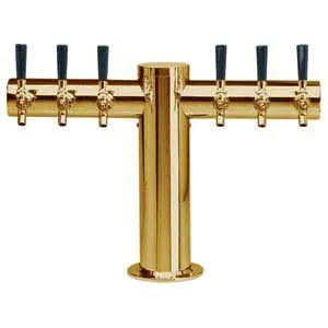 Micro Matic METRO-T-6PVDKR Draft Beer Tower, 24"W x 16"H, Glycol‑Cooled, 6 PVD Faucets, 4" ColumnNSF
