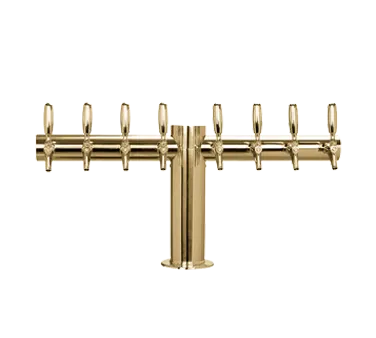 Micro Matic METRO‑T‑8PVDKR‑4 T Tower, 34"x16", 8 PVD Faucets, 4" OC, 12" Clearance, NSF