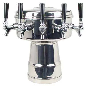 Micro Matic MTB-5PSS Mushroom Draft Tower, Countertop, 12" x 15-5/16" H, Steel, 5‑Tap, 3‑5/8" OC
