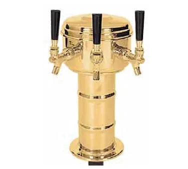Micro Matic MTM-3BRKR Mushroom Draft Tower, 7‑5/16" × 14" H, Glycol, Brass, 3 Faucets, NSF Certified