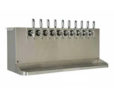 Micro Matic SB1038-KR Draft Beer Tower, Underbar 40"×16", Glycol‑Cooled, 10 Faucets, Finish, NSF