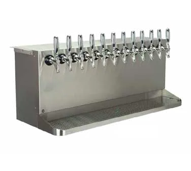 Micro Matic SB1238-KR Dispenser 40" x 16" Glycol‑Cooled 12 SS Faucets Finish Front/Drip Tray NSF