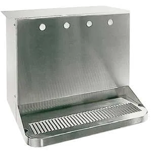 Micro Matic SB420 Beer Dispenser, Underbar 22" x 16", Brushed Steel, 4" OC, Drip Tray, 4-6 Tap