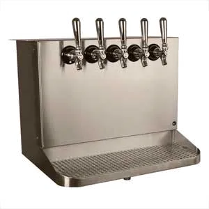 Micro Matic SB520-KR Draft Beer Dispenser, 22" x 16", Stainless Steel, Glycol Cooled, 5 Taps, NSF